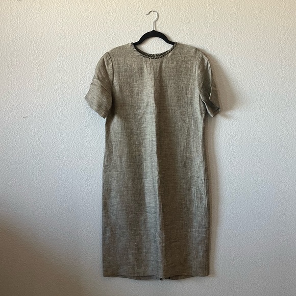 Vintage Oyako Linen Blend Dress and Vest Set - Picture 8 of 12